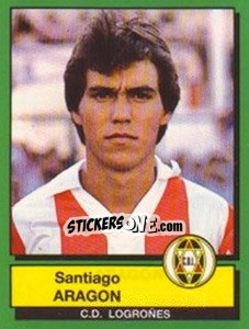 Sticker Santiago Aragon - Liga Spagnola 1989-1990 n. 121 - Panini