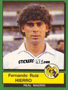 Cromo Fernando Ruiz Hierro - Liga Spagnola 1989-1990 - Panini