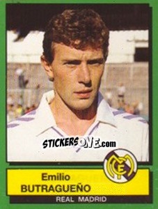 Sticker Emilio Butragueno - Liga Spagnola 1989-1990 n. 141 - Panini