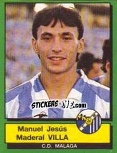 Sticker Manuel Jesus Maderal Villa - Liga Spagnola 1989-1990 n. 158 - Panini