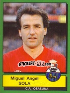 Cromo Miguel Angel Sola - Liga Spagnola 1989-1990 - Panini