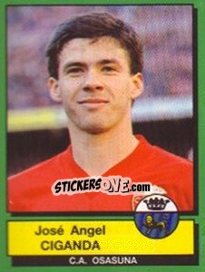Sticker Jose Angel Ciganda - Liga Spagnola 1989-1990 n. 196 - Panini