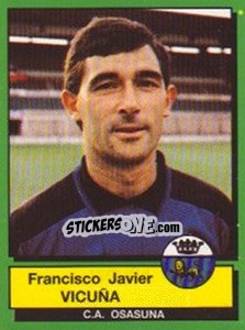 Sticker Francisco Javier Vicuna - Liga Spagnola 1989-1990 - Panini