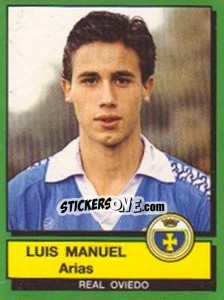 Figurina Luis Manuel Arias - Liga Spagnola 1989-1990 - Panini