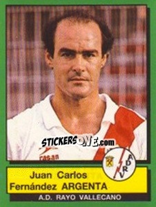 Cromo Juan Carlos Fernandez Argenta - Liga Spagnola 1989-1990 - Panini