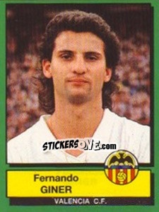 Sticker Fernando Giner - Liga Spagnola 1989-1990 n. 312 - Panini
