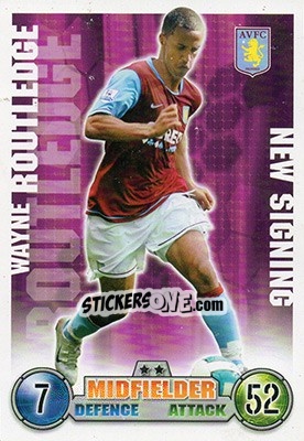 Sticker Wayne Routledge - English Premier League 2007-2008. Match Attax Extra - Topps