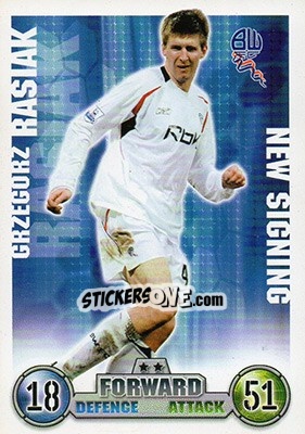 Cromo Grzegorz Rasiak - English Premier League 2007-2008. Match Attax Extra n. 13 - Topps