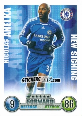 Sticker Nicolas Anelka - English Premier League 2007-2008. Match Attax Extra n. 18 - Topps