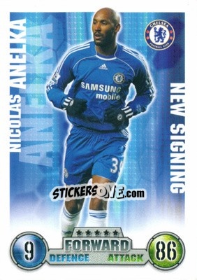 Cromo Nicolas Anelka - English Premier League 2007-2008. Match Attax Extra - Topps