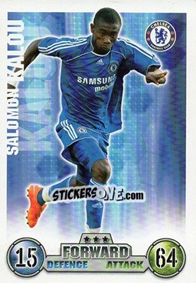 Sticker Salomon Kalou - English Premier League 2007-2008. Match Attax Extra n. 22 - Topps