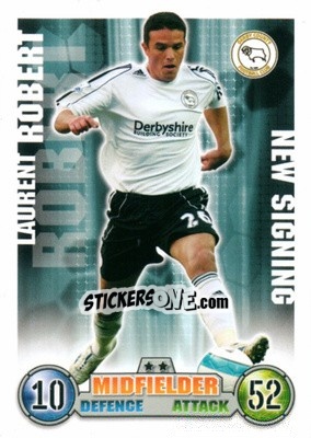Sticker Laurent Robert - English Premier League 2007-2008. Match Attax Extra - Topps