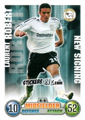 Sticker Laurent Robert - English Premier League 2007-2008. Match Attax Extra n. 27 - Topps