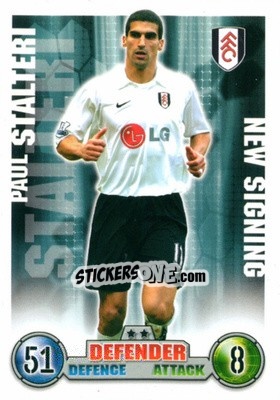Sticker Paul Stalteri - English Premier League 2007-2008. Match Attax Extra - Topps