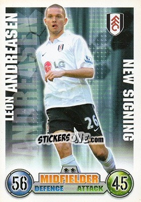 Sticker Leon Andreasen - English Premier League 2007-2008. Match Attax Extra - Topps