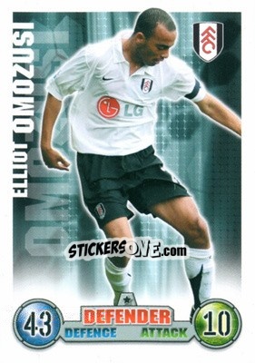 Sticker Elliot Omozusi - English Premier League 2007-2008. Match Attax Extra n. 37 - Topps