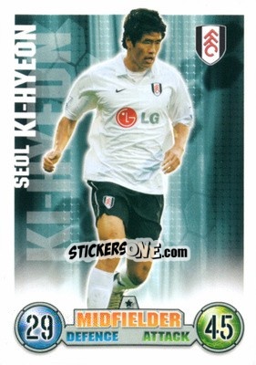 Sticker Seol Ki-Hyeon - English Premier League 2007-2008. Match Attax Extra n. 39 - Topps