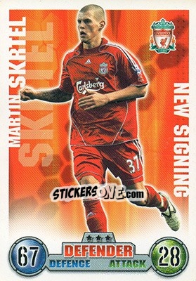 Sticker Martin Skrtel - English Premier League 2007-2008. Match Attax Extra - Topps