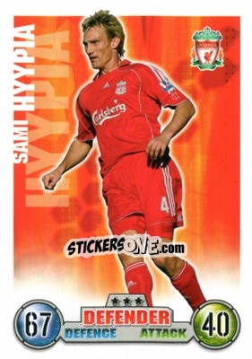 Sticker Sami Hyypia - English Premier League 2007-2008. Match Attax Extra - Topps