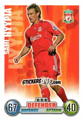 Cromo Sami Hyypia - English Premier League 2007-2008. Match Attax Extra n. 42 - Topps