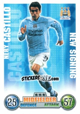 Sticker Nery Castillo - English Premier League 2007-2008. Match Attax Extra n. 44 - Topps