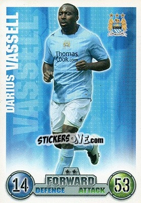 Sticker Darius Vassell - English Premier League 2007-2008. Match Attax Extra n. 48 - Topps