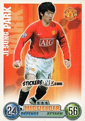 Cromo Ji-Sung Park - English Premier League 2007-2008. Match Attax Extra - Topps