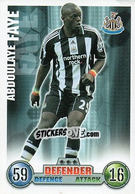 Sticker Abdoulaye Faye - English Premier League 2007-2008. Match Attax Extra n. 55 - Topps
