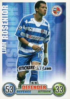 Sticker Liam Rosenior - English Premier League 2007-2008. Match Attax Extra - Topps