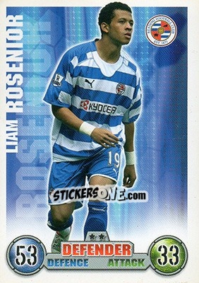 Sticker Liam Rosenior - English Premier League 2007-2008. Match Attax Extra n. 64 - Topps