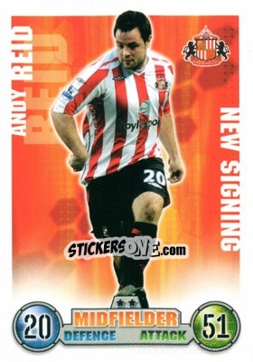 Sticker Andy Reid - English Premier League 2007-2008. Match Attax Extra n. 67 - Topps