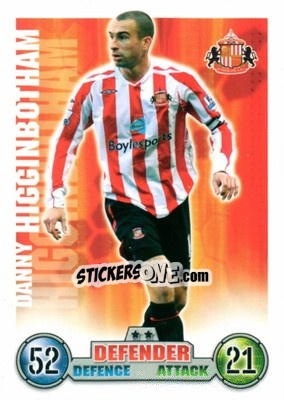 Sticker Danny Higginbotham - English Premier League 2007-2008. Match Attax Extra - Topps