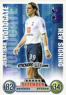 Figurina Jonathan Woodgate - English Premier League 2007-2008. Match Attax Extra n. 72 - Topps
