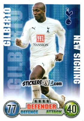 Sticker Gilberto - English Premier League 2007-2008. Match Attax Extra n. 73 - Topps