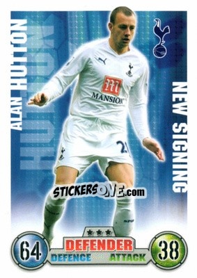 Sticker Alan Hutton - English Premier League 2007-2008. Match Attax Extra n. 74 - Topps