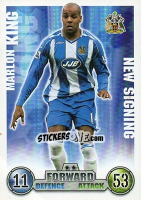 Sticker Marlon King - English Premier League 2007-2008. Match Attax Extra n. 82 - Topps