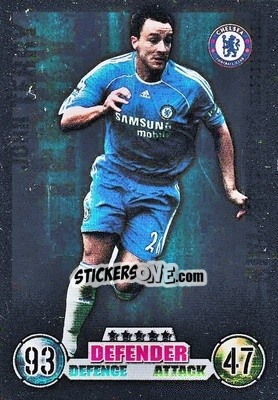 Sticker John Terry - English Premier League 2007-2008. Match Attax Extra n. C6 - Topps