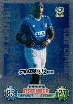 Sticker Sol Campbell - English Premier League 2007-2008. Match Attax Extra n. C15 - Topps