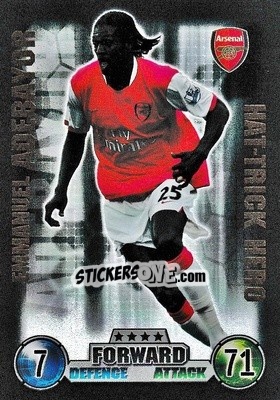 Sticker Emmanuel Adebayor - English Premier League 2007-2008. Match Attax Extra n. H1 - Topps