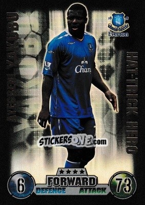 Figurina Ayegbeni Yakubu - English Premier League 2007-2008. Match Attax Extra n. H3 - Topps