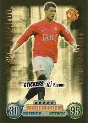 Sticker Cristiano Ronaldo - English Premier League 2007-2008. Match Attax Extra - Topps