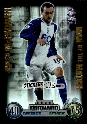 Sticker James McFadden - English Premier League 2007-2008. Match Attax Extra - Topps