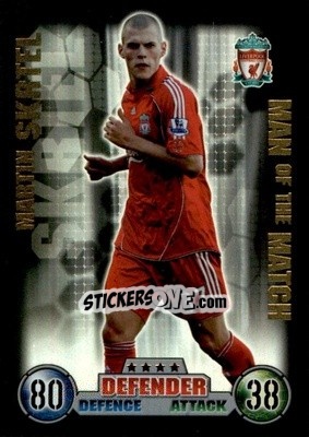 Sticker Martin Skrtel - English Premier League 2007-2008. Match Attax Extra n. M6 - Topps