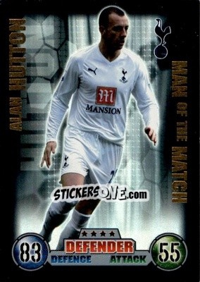 Sticker Alan Hutton - English Premier League 2007-2008. Match Attax Extra n. M9 - Topps