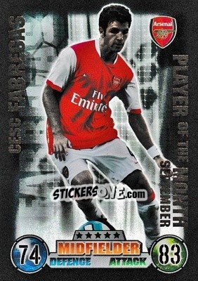 Sticker Cesc Fabregas - English Premier League 2007-2008. Match Attax Extra - Topps