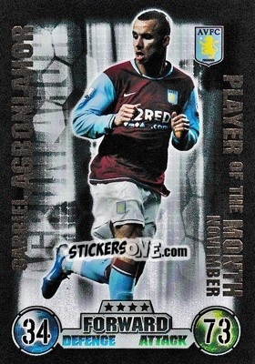Sticker Gabriel Agbonlahor - English Premier League 2007-2008. Match Attax Extra n. P2 - Topps
