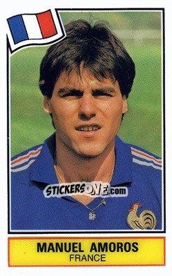 Sticker Manuel Amoros - Football SuperStars n. 27 - Panini