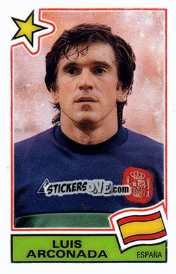 Sticker Luis Arconada (España) - Football SuperStars n. 61 - Panini