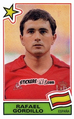 Sticker Rafael Gordillo (España) - Football SuperStars n. 62 - Panini