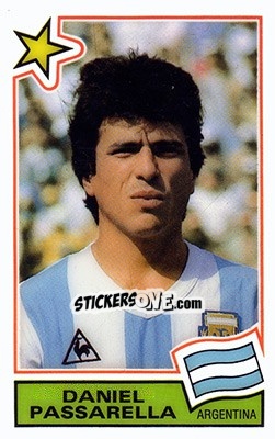 Sticker Daniel Passarella (Argentina) - Football SuperStars n. 66 - Panini